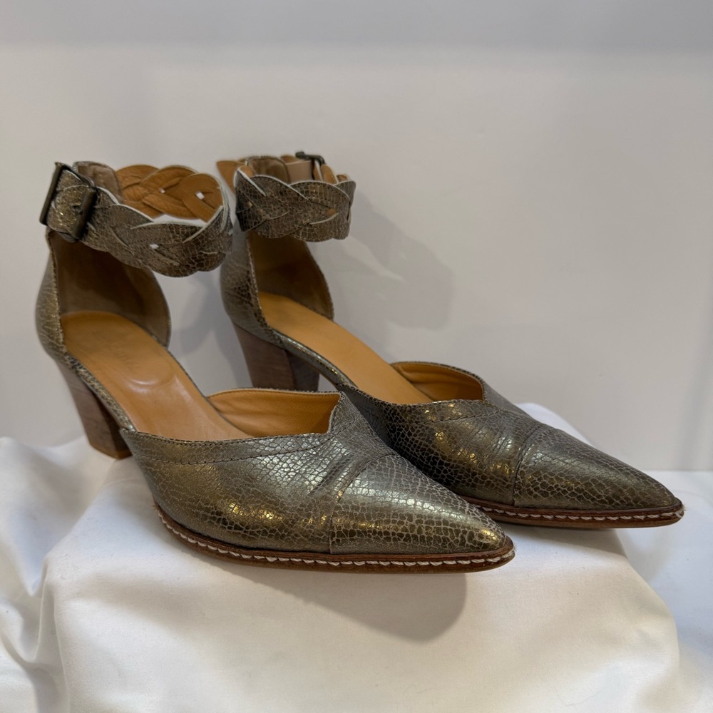 Sundance woven ankle heels size 38
